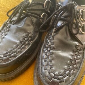 TUK Creepers in black leather